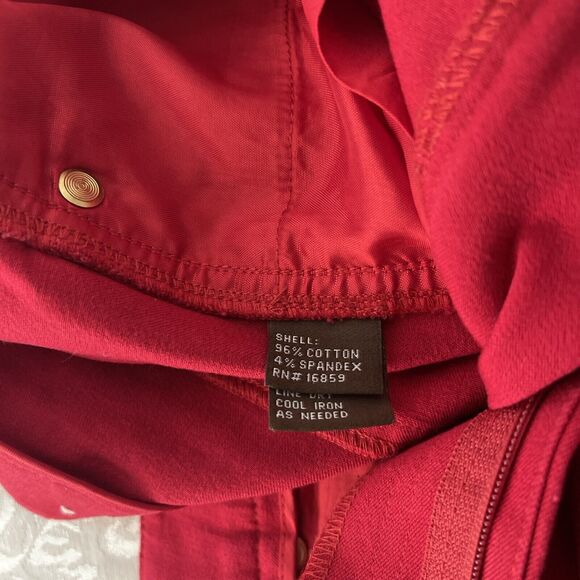 J. McLaughlin Womens 10 Red Bermuda 23” Long Shorts Preppy Granny Core EUC - Picture 8 of 9